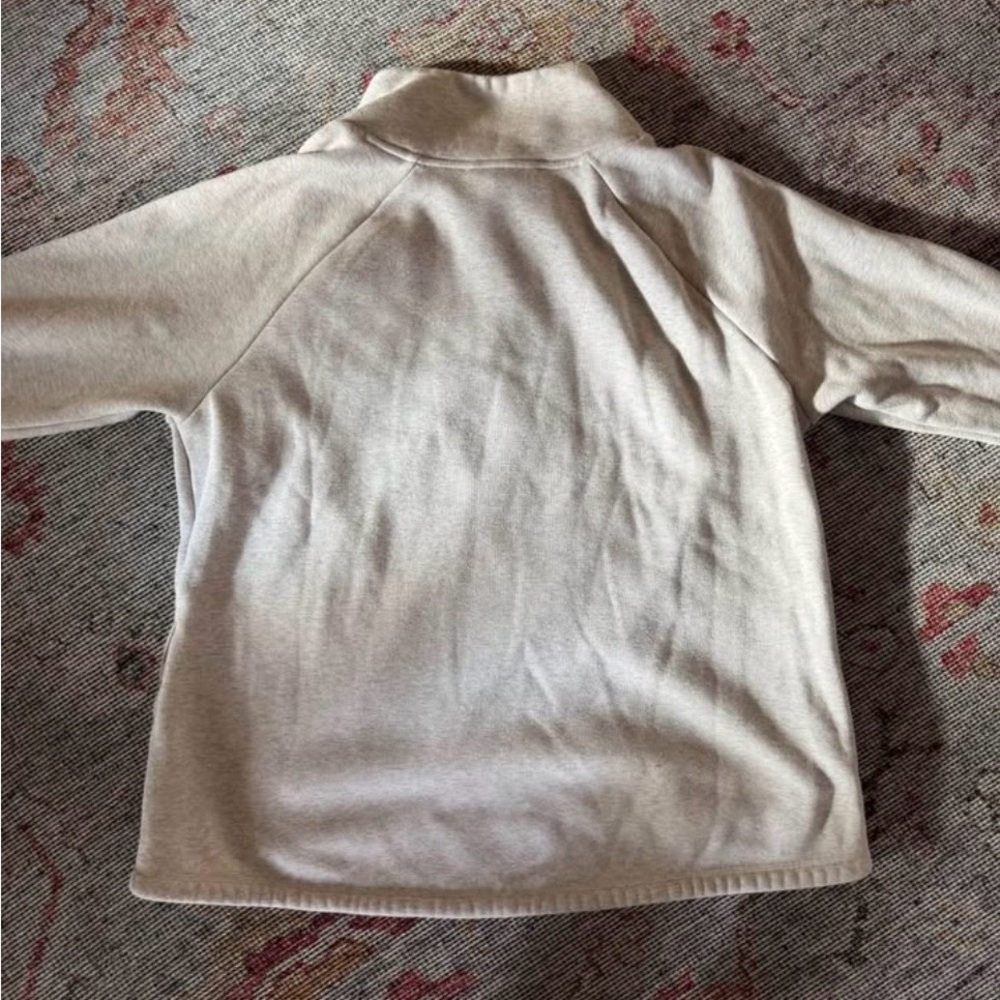 Athleta Cream Asymmetrical Cowlneck Pullover Sweater - Picture 6 of 6